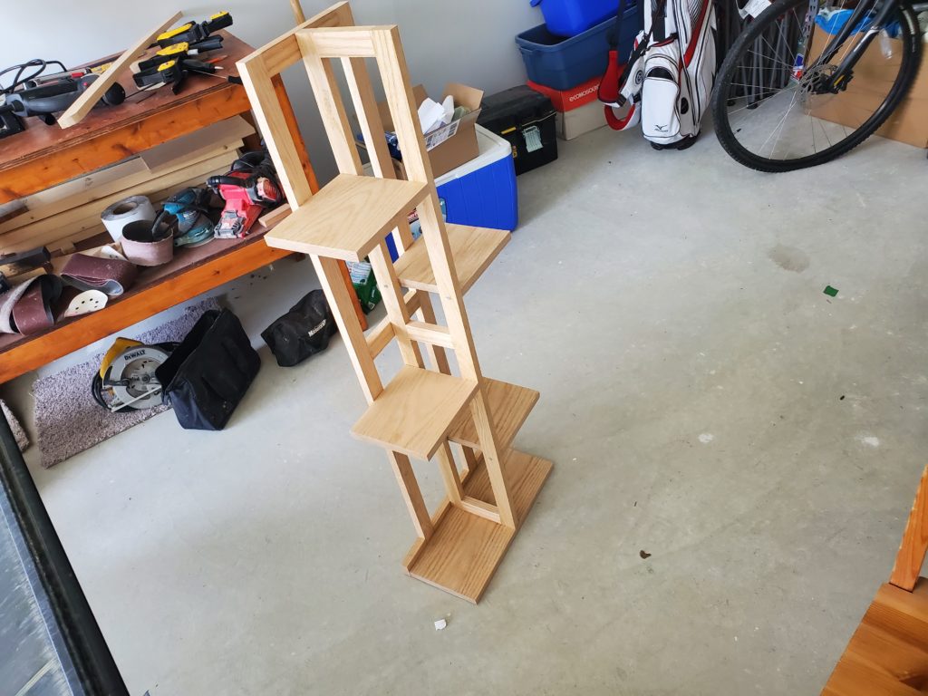 plant stand final step diy